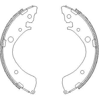 Колодки гальмівні барабанні REMSA 436701