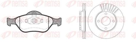 Комплект: 2 диска+ 4 колодки гальмівних REMSA 876600