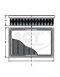 Фильтр воздушный RENAULT 1.4, 1.6 Logan (04-) (SB 2294) SCT SCT Germany SB2294