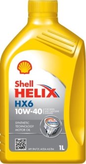 Автозапчасть SHELL HELIX HX6 10W40 1L