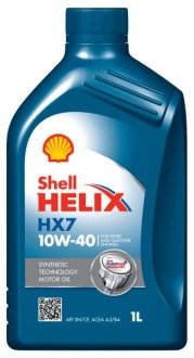 Моторное масло полусинтетическое SHELL HELIX HX7 10W40 1L