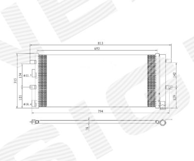 Радиатор кондиціонера FORD FUSION, 13 - 17 Signeda RC4211