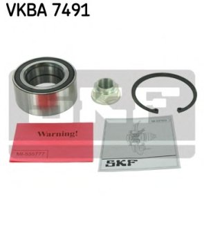 Комплект кулькового підшипника маточини колеса SKF VKBA 7491 (фото 1)