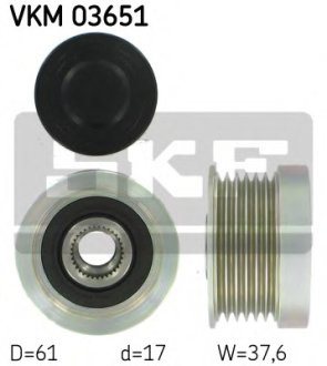 Ременной шкив генератора SKF VKM 03651