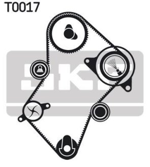 Роликовий модуль натягувача ременя (ролик, ремінь) SKF VKMA03241 (фото 1)