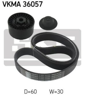 Роликовий модуль натягувача ременя (ролик, ремінь) SKF VKMA36057