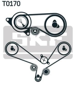 Роликовий модуль натягувача ременя (ролик, ремень, помпа) SKF VKMC01952