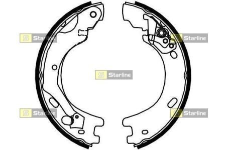 Гальмівні колодки барабанные STARLINE BC 01030 (фото 1)