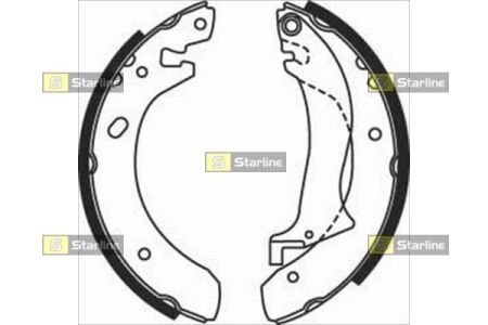 Гальмівні колодки барабанные STARLINE BC 07510 (фото 1)