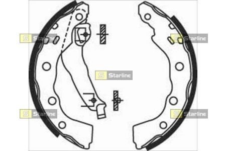 Гальмівні колодки барабанные STARLINE BC 07740