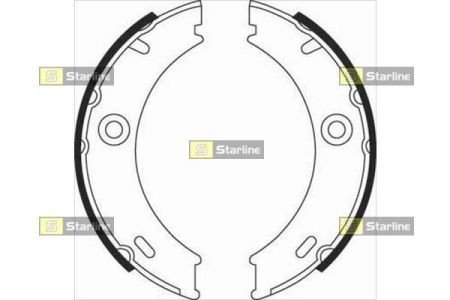 Гальмівні колодки барабанные STARLINE BC 07970 (фото 1)