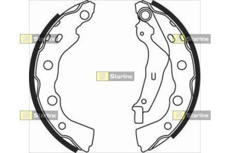 Гальмівні колодки барабанные STARLINE BC 07990