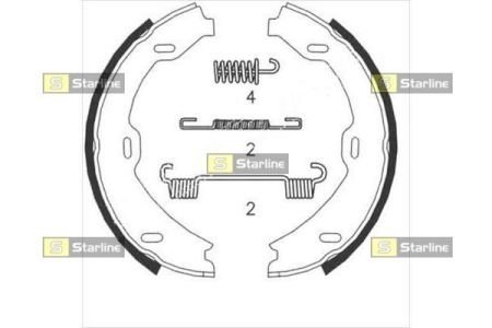 Гальмівні колодки барабанные STARLINE BC 08880