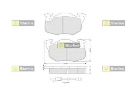 Гальмівні колодки дискові STARLINE BD S020