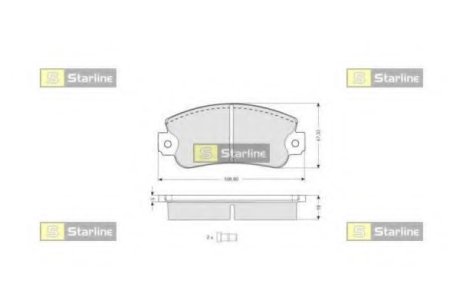 Гальмівні колодки дискові STARLINE BD S026 (фото 1)