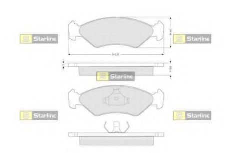 Гальмівні колодки дискові STARLINE BD S040