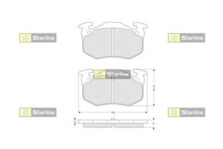 Гальмівні колодки дискові STARLINE BD S055