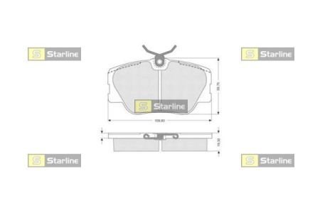 Гальмівні колодки дискові STARLINE BD S104 (фото 1)