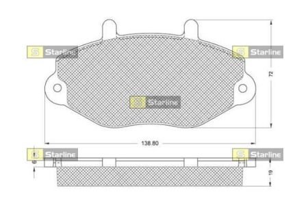 Гальмівні колодки дискові STARLINE BD S137