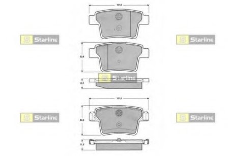 Гальмівні колодки дискові STARLINE BD S142