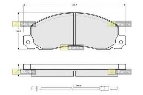 Гальмівні колодки дискові STARLINE BD S146 (фото 1)