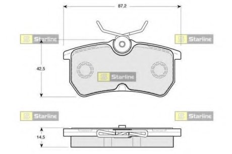 Гальмівні колодки дискові STARLINE BD S148