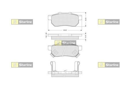 Гальмівні колодки дискові STARLINE BD S149 (фото 1)