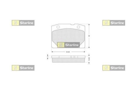 Гальмівні колодки дискові STARLINE BD S196