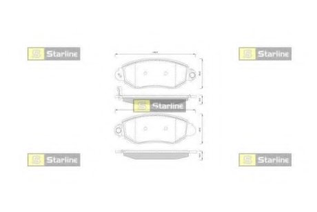 Гальмівні колодки дискові STARLINE BD S244
