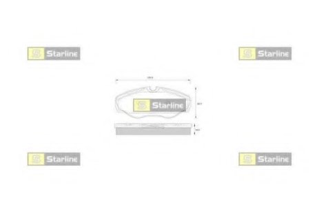 Гальмівні колодки дискові STARLINE BD S250 (фото 1)
