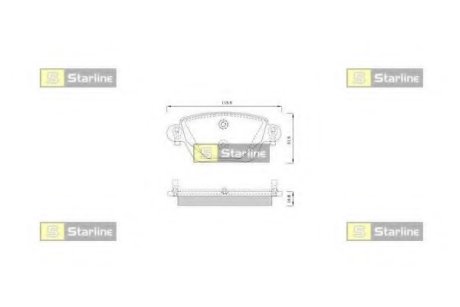 Гальмівні колодки дискові STARLINE BD S252