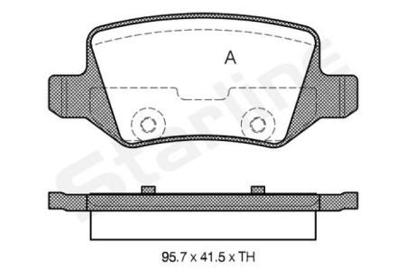 Гальмівні колодки дискові STARLINE BD S302