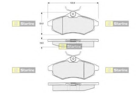 ГАЛЬМІВНІ колодки дискові STARLINE BD S319