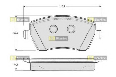 Гальмівні колодки дискові STARLINE BD S331