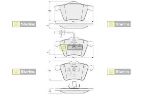 Гальмівні колодки дискові STARLINE BDS354