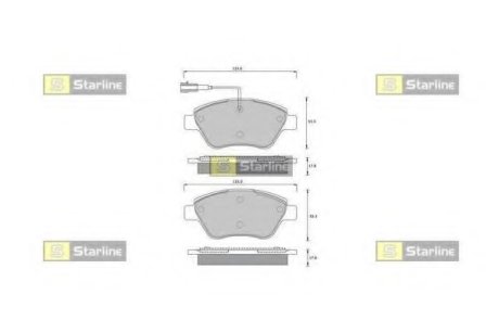 Гальмівні колодки дискові STARLINE BD S361