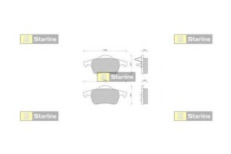 Гальмівні колодки дискові STARLINE BD S372