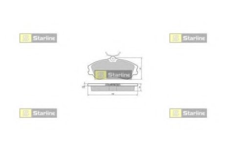 Гальмівні колодки дискові STARLINE BD S374