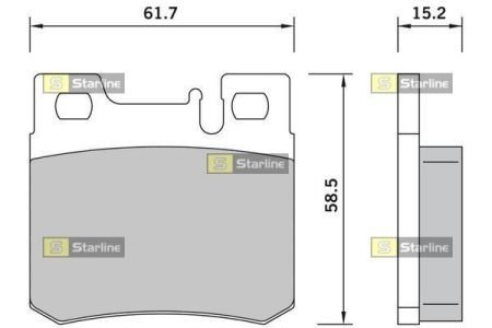 Гальмівні колодки дискові STARLINE BD S385 (фото 1)