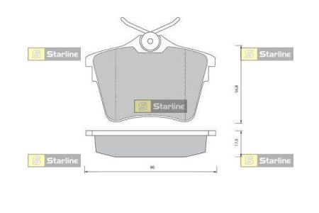 Гальмівні колодки дискові STARLINE BD S419