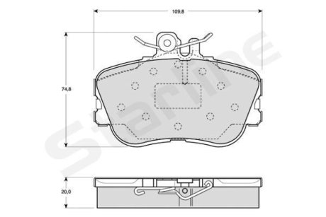 Гальмівні колодки дискові STARLINE BD S818P