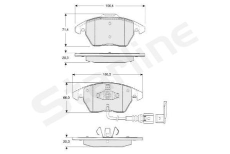 Гальмівні колодки PASSAT B6 STARLINE BD S833P