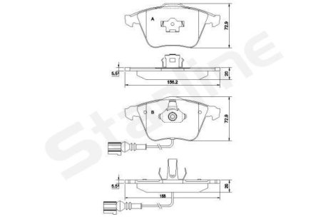 Гальмівні колодки дискові STARLINE BD S837P