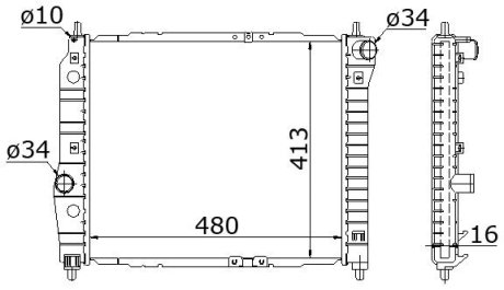 Радиатор охолодження STARLINE DWA2066