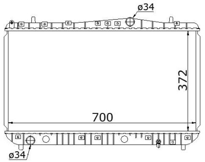 Радиатор охолодження STARLINE DWA2073