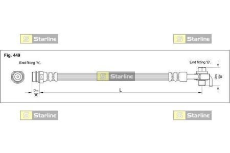 Гальмівний шланг STARLINE HA ST.1229