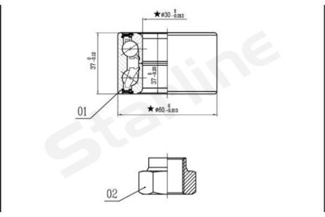 Підшипник колісний STARLINE LO 00559