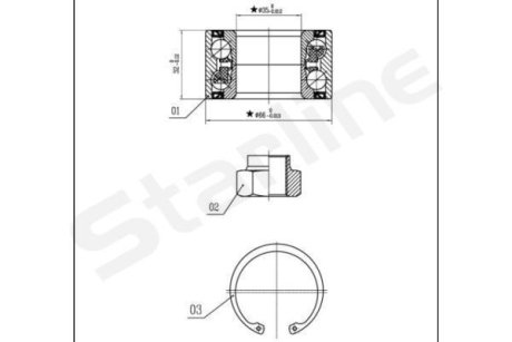 Підшипник колісний STARLINE LO 01327