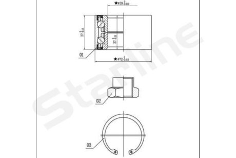 Підшипник колісний STARLINE LO 01432