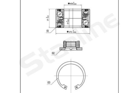 Підшипник колісний STARLINE LO 03531